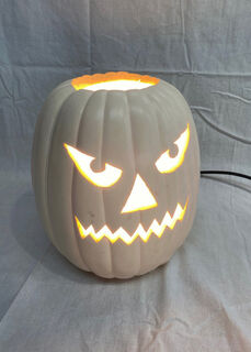 Jack o’Lantern Pumpkin White Light Up (H: 28cm D: 23cm)