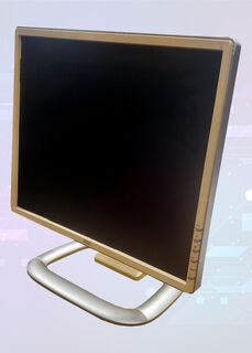 White & Silver Monitor for Computer (L: 40cm x H: 41cm x D: 24cm)