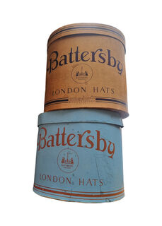 1900’s Battersby Hat Box Brown/Blue