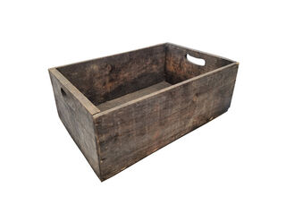 Wooden Crate Dark ( L: 55cm x W: 36cm x H: 21cm)