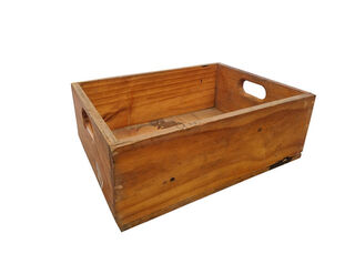 Wooden Crate Varnished ( L: 55cm x W: 40cm x H: 20cm)