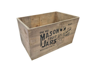 Wooden Mason Jar Crate (L: 58cm x W: 37cm x H: 34cm)