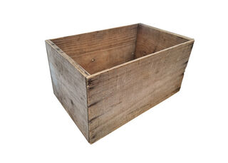 Plain Wooden Crate - No Handles (L: 50cm x W: 31cm x H: 26cm)