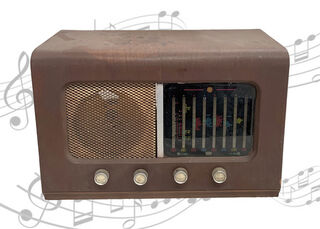 Radio Wooden Large #6 PYE Colour (H: 32cm x L: 50cm x W:23cm)