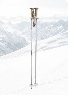 Ski Poles - Gipron - White (L: 1.3m)