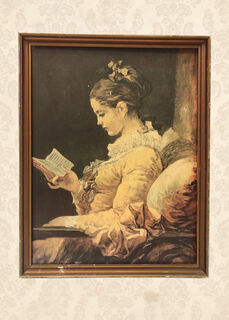 Woman Reading Book w/ Frame (H: 42cm x W: 33cm)