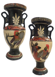 Greek Clay Vase w/ Cracks (H: 26cm x Dia: 12cm)