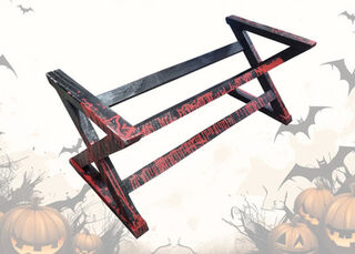 Coffin Stand Black w/ Red Splatter