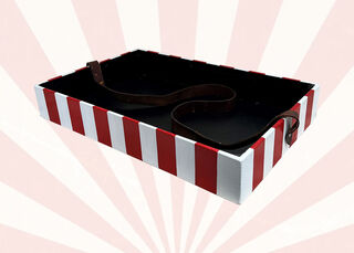 Vending Tray White & Red (L: 76cm x W: 45cm x D: 10cm)