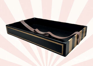 Vending Tray Black & Gold w/ Chalk Board Front (L: 76cm x W: 45cm x D: 10cm)