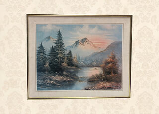 Mountains W/ Gold Frame (H: 41cm x W: 51cm)