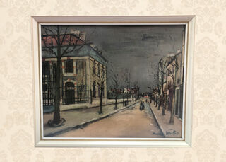 Parisian Suburb By Maurice Utaillo Framed (H: 80cm x W: 70cm)