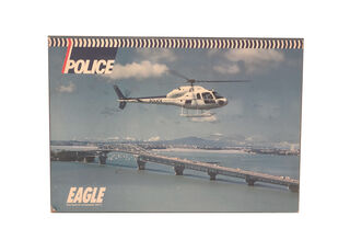 Police Eagle Helicopter - Mounted on Board (H: 41cm x W: 60cm)