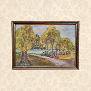 Riverside Painting Framed (H: 28cm x W: 39cm)