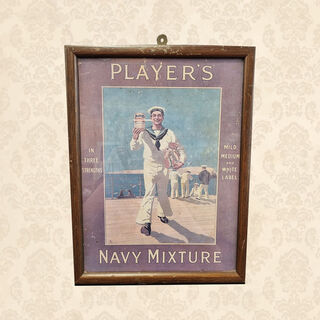 Retro Cigarette Ad - Player’s Navy Mixture Framed Print (H: 30cm x W: 22.5cm)