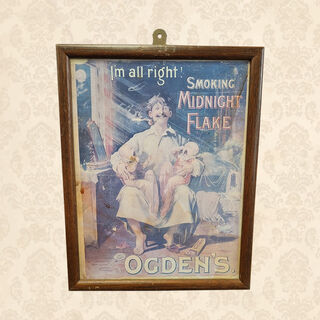 Retro Cigarette Ad - Ogden’s Midnight Flake Framed Print (H: 39.5cm x W: 23cm)