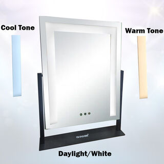 LED Makeup Mirror Portable Black (H: 61cm x L: 45cm x W: 10cm)