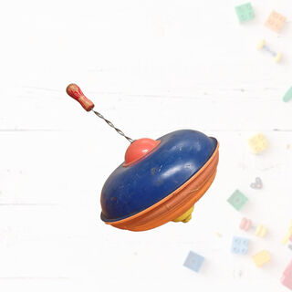 Tin Spinning Top Large (H: 31cm x Dia: 20cm)