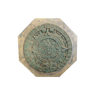 Aztec Sun Stone Wall Hanging Wood ( H: 38cm x L: 38cm x D: 3cm)