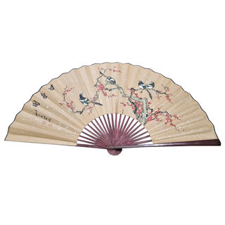 Fans Oriental - Brown W/ 4 Birds (When Open H: 1m x W: 1.8m)