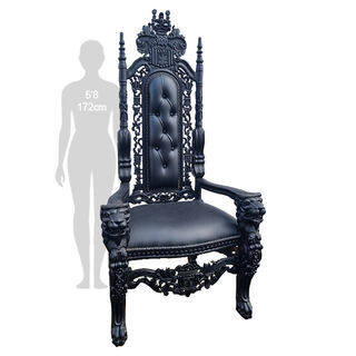 Crest Throne Black (H: 1.8m x W: 0.9m x D: 0.7m)