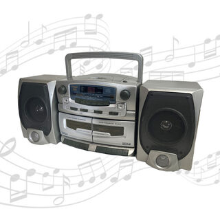 Radio CD Player #4 Teac 2000’s Silver (H: 25cm x L: 61cm x W: 19cm)