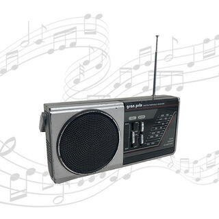 Radio Small #13 Grand Prix 90’s Sliver, Black & Grey (H: 20cm x L: 24cm x D: 7cm)