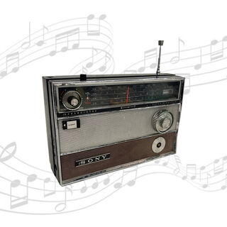 Radio Small #20 Sony 60’s Black, Chrome & Brown (H:19.5cm x L: 26.5cm x D: 10.5cm)