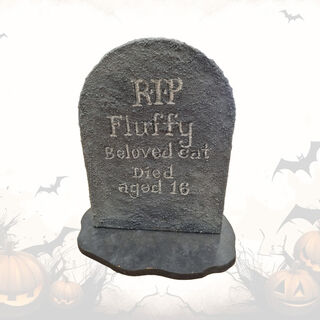 Gravestone Small #39 - Engraved w/ RIP Fluffy (H: 031m x W: 0.16m x D: 0.26m)