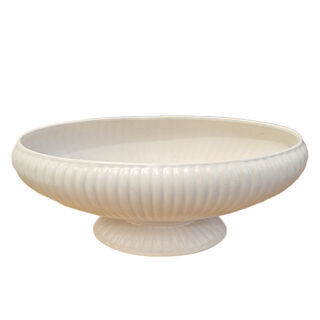 Porcelain Vase - White / Moonstone Oval Wedgwood (H: 11cm x L: 27cm x W: 14cm)