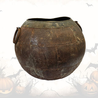 Cauldron Medium Rustic (H: 30cm x Dia Widest Point: 34cm)