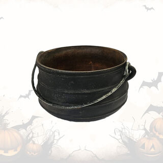 Cauldron Small Black Metal (H: 18cm D: 24cm)