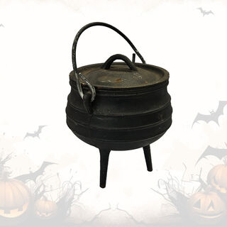 Cauldron Small Cast Iron w/ Legs & Lid (H: 24cm D: 17.5cm)