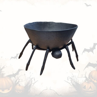 Spider Bowl - Black Metal (H: 16cm x Dia: 22cm)