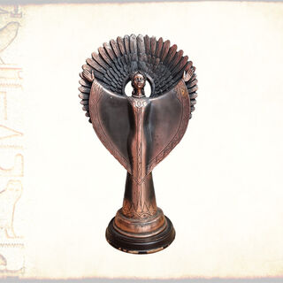 Egyptian / African Goddess w/ Wings Ornament Bronze (H: 27cm x L: 15cm x W: 9.5cm)