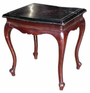 Occasional / Coffee Table #18 Dark Wood Square (H: 47cm W: 44cm D: 40cm)