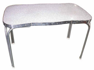 Formica Kitchen Table #003 Mottled Grey (H: 75cm D: 66cm W: 120cm)