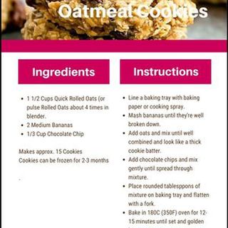 3 Ingredient Oatmeal Cookies