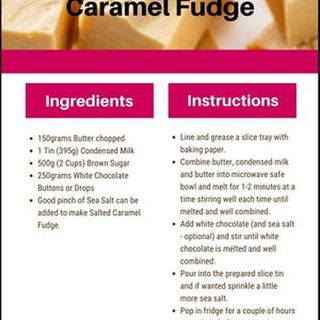 Microwave Caramel Fudge Recipe