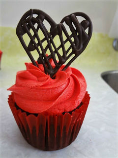 Chocolate Heart Cupcakes  