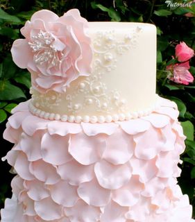 Pink & White Petal Cake