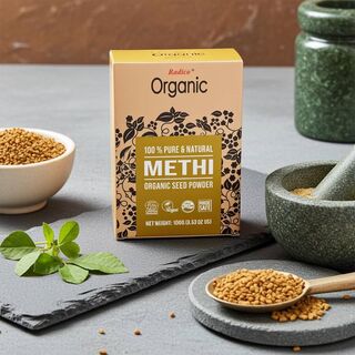 Organic Methi Powder   Radico 100 percent Cert