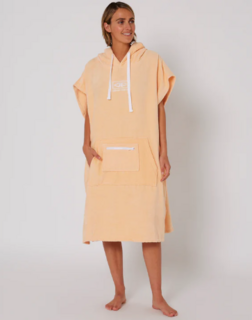 O&E LADIES HONEY HOODED PONCHO - HONEY PEACH