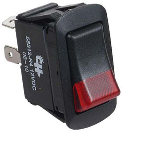 Brand New Cole Hersee Rocker Switch Red 12V SPST
