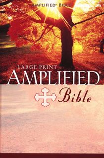 Amplified Bible Large Print, Bonded Leather Burgundy