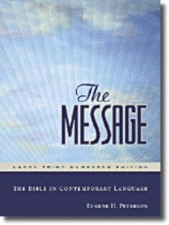 The Message Bible, Hard Cover, Large Print - by Eugene H. Peterson