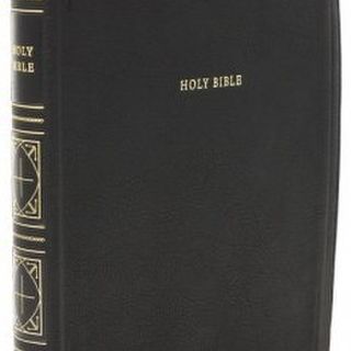 NKJV Thinline Bible, Giant Print, Leathersoft, Black, Red Letter Edition, Comfort Print: Holy Bible, New King James Version