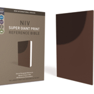 NIV Super Giant Print Reference Bible, Imitation Leather, Brown, Red Letter Edition (Special)