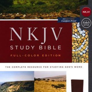 NKJV Study Bible, Bonded Leather, Burgundy, Full-Color, Comfort Print: The Complete Resource for Studying God's Word