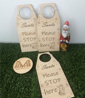Santa PLEASE STOP here Door Hangers